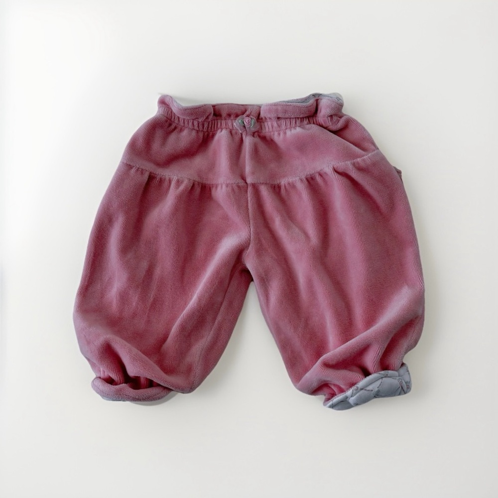 Vintage Velvet Pink Baby Pants